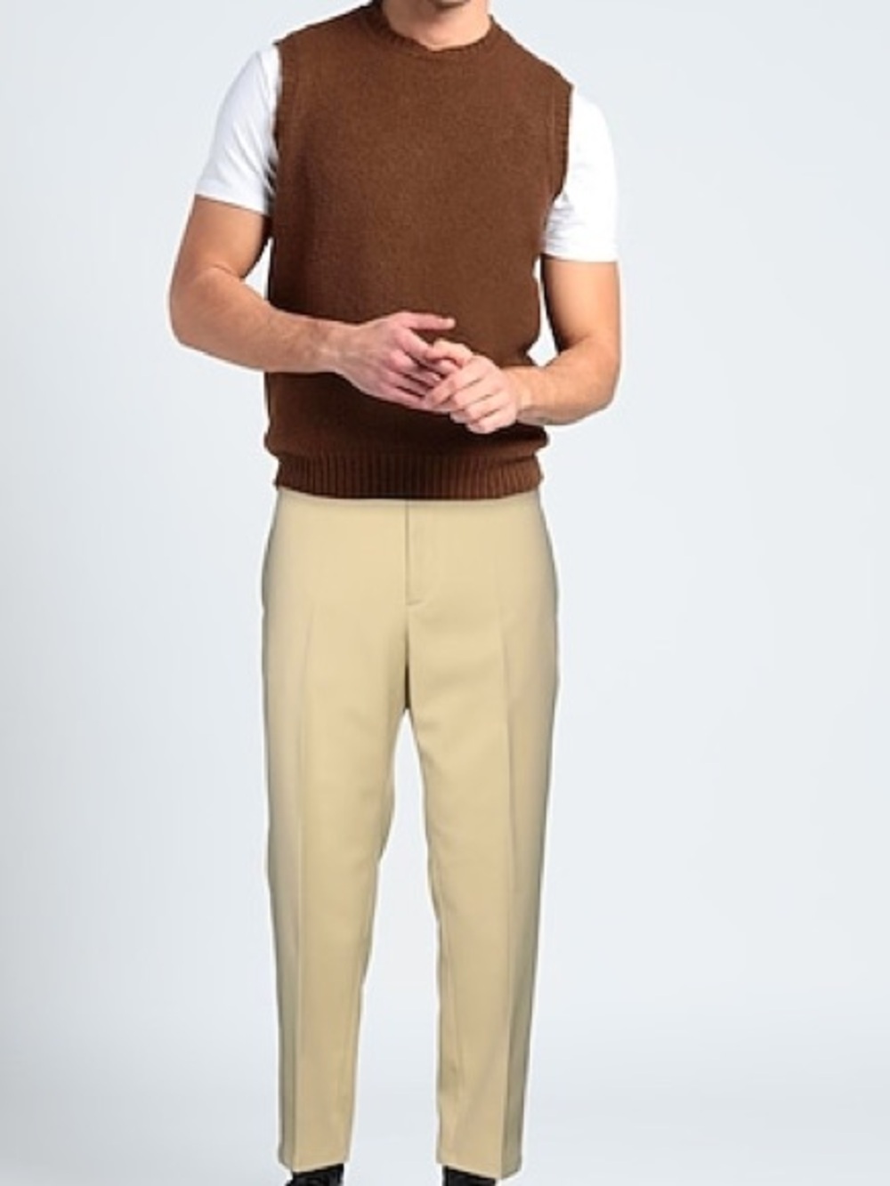 Jil sander 38 Khaki Cotton Flat Front Casual Pants Tailored Beige ssense chino
